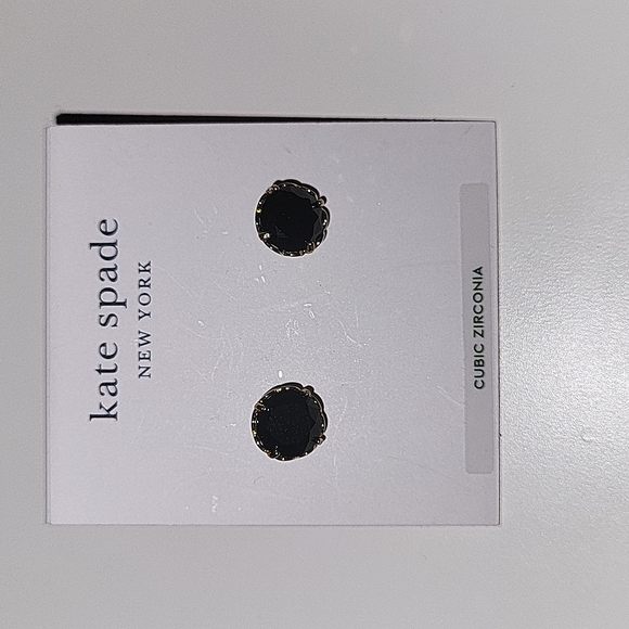 NWT Kate Spade that sparkle in jet (black) cubic zirconia earrings - Picture 1 of 2